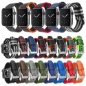 حزام ساعة يد من النايلون مضفر من Yunse حزام الأمان وساعة جديدة لسلسلة Apple Watch 7 6 5 4 3 2 1 42 44 مللي متر من Applewatch