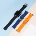 New Fashion Colorful Trending Sport Soft Slim Thin Durable Silicone Watch Strap 38/40/41mm 42/44/45mm Suitable For Apple Watch