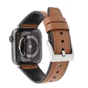 Watch Strap Leather New Arrival Luxury Bands For Apple Watch Se 7 6 5 38 40 42mm Heavy Duty I Watch Leather Band Covered Rubber