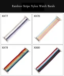 Yunse Amazon Hotsale I Watch Strap Nylon Factory Direct Rainbow Stripe Apple Watch Strap For Apple Watch Se 7 6 5 4 3 2 1 New