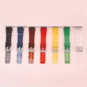 Yunse New Hotsale Tpu Watch Straps For Iwatch Series 7 6 5 4 3 2 1 Crystal Color New Design Waterproof Smartwatch Bands Fashion