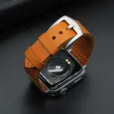 أزياء جديدة حزام من الجلد مصنوع يدويًا لساعة Apple Watch مخصصة مقاس 38 مللي متر 42 مللي متر