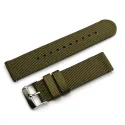 Two Layer Nylon Watch Black Nato Strap Two Piece With Quick Release