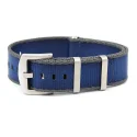 Grey Khaki Edge 3 Rings Brushed Nato Nylon Watch Bracelet 20mm 22mm Seatbelt Watch Band Strap