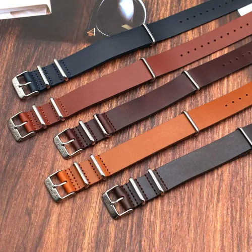 Grained Leather Watch Strap And Wrist Bands, Full Grain Leather Watch Strap