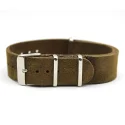 All Sizes All Colors Khaki Green Cow Leather Nato Strap