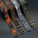 Soft Suede Cowhide Leather Camo Printed Watch Bands 1 Piece 20mm 22mm Nato Watch Straps