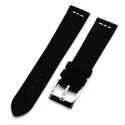 حزام من جلد الغزال من جلد الغزال الأصلي حزام الساعة الكاكي الأسود حزام بديل لإكسسوارات الساعات 20 مللي متر
