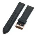 Crazy Horse Leather Engraved Logo Retro Watch Strap Top Grain Genuine Leather Brown Black Vintage Watch Band 18 20 22 24mm