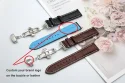 Top Quality Alligator Genuine Leather Watch Strap Brown Black 20mm 22mm Desployment Clasp Crocodile Watch Bands