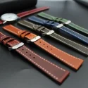 Tapered Heritage Vintage Watchbands 20mm 22mm Premium Quality Calf Leather Watch Straps 20x16 22x18
