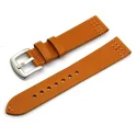 Factory Best Sale Tan Leather Watchbands 20mm 22mm Two Piece Calf Watch Straps