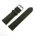 Premium Quality Army Green Natural Cowhide Leather Suede Watch Strap