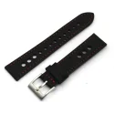 Yunse Oem Wholesale Crazy Horse Leather Wristwatch Strap Rally Vintage Black Leather Watch Band With Quick Release