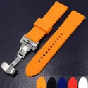 High Quality Custom Rubber Watch Strap Butterfly Clasp Silicone Watch Bands