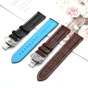 Embossed Logo Replacement Classic Crocodile Leather Watch Band Strap Alligator
