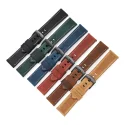 Natural Leather Watch Band 18/20/22mm High Quality Crazy Horse Leather Watch Strap For Smart Watch