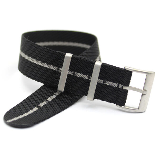 black grey twill pattern watch nato strap