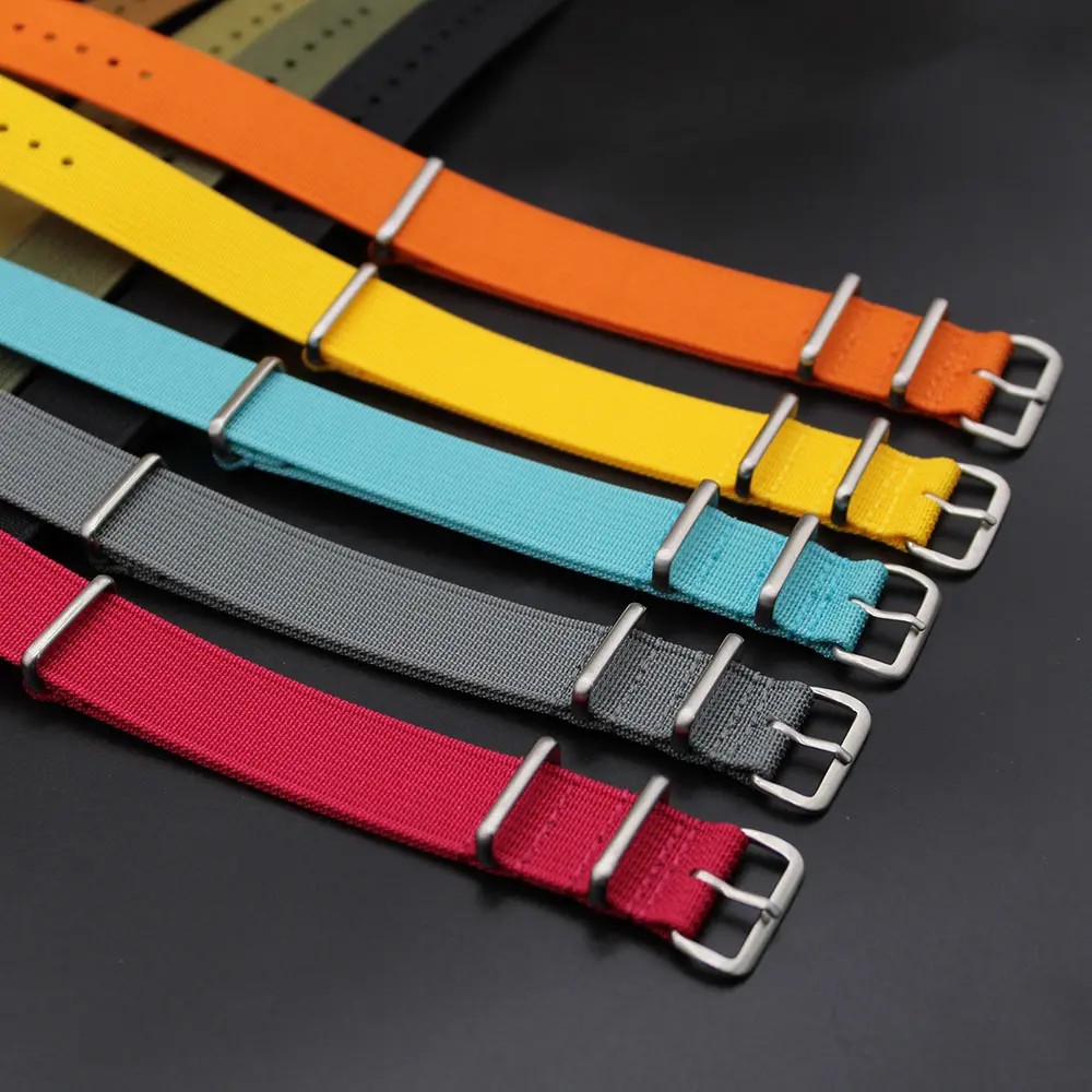 ribbed nylon watch strap