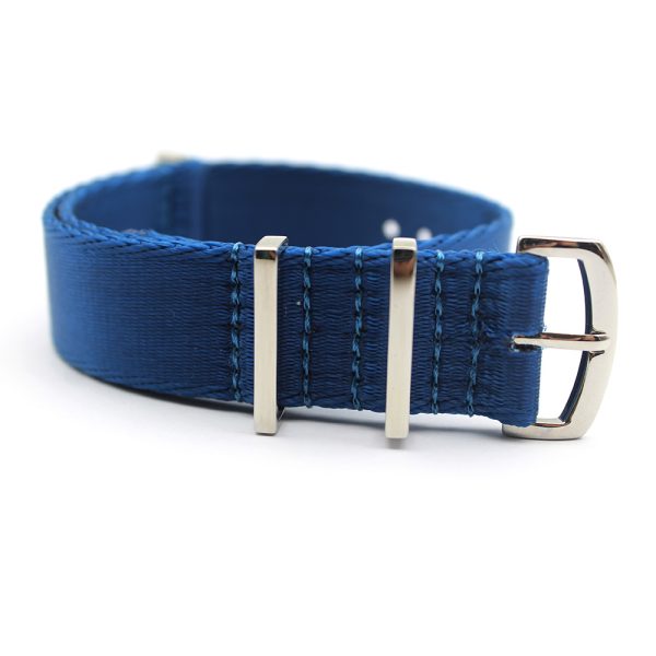 Blue color 1.3mm seatbelt watch strap