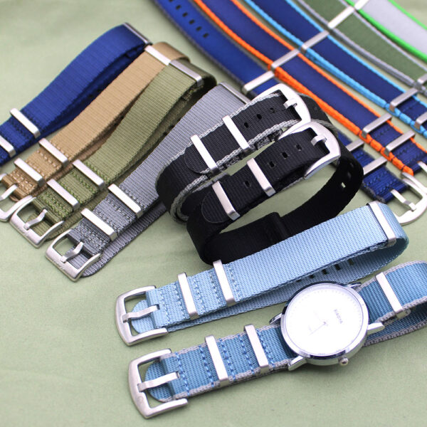 Various colors of seatbelt watch strap