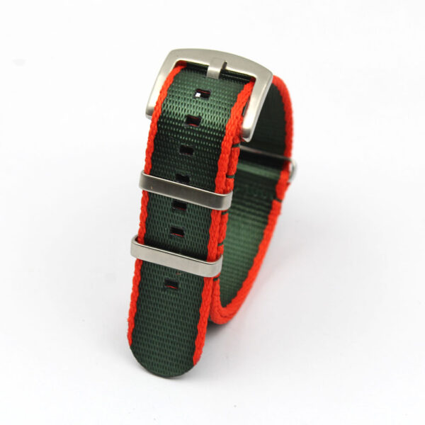 green red edges seatbelt watch strap