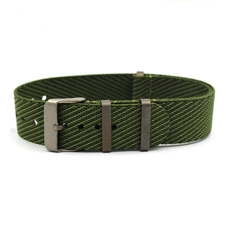 army green twill pattern Nylon Watch Strap
