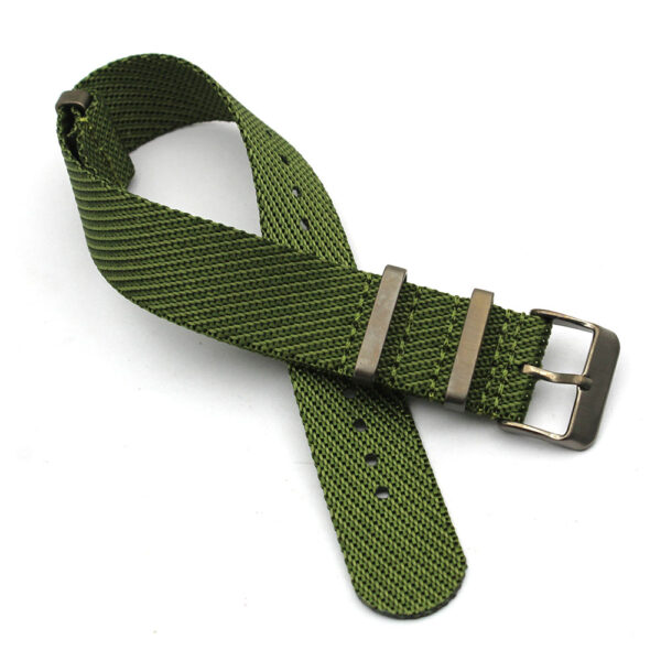 army green twill pattern Nylon Watch Strap